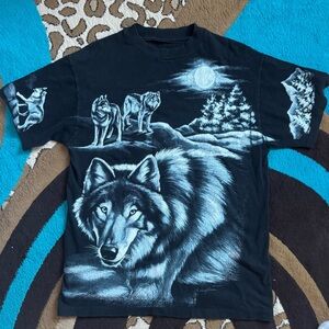 Urban Outfitters Midnight Wolf Graphic Tee